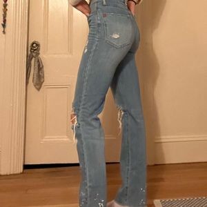 BDG urban outfitters distressed subtle boot cut jean